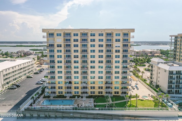 3721 S Atlantic Ave Unit 801, Daytona Beach Shores, FL 32116 - view of apartment building / complex with a water view