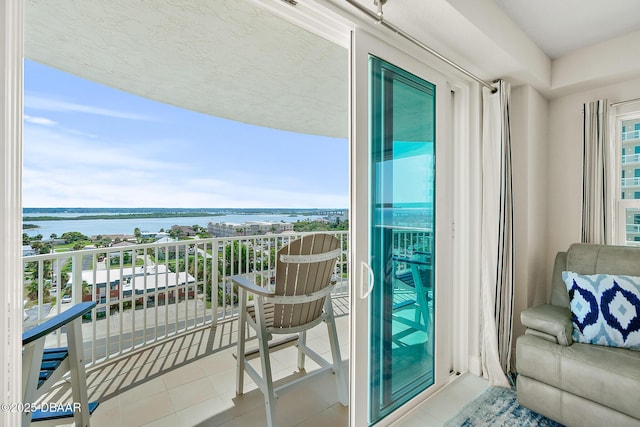 3721 S Atlantic Ave Unit 801, Daytona Beach Shores, FL 32116 - balcony featuring a water view