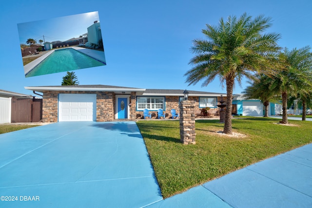 view of front of property with a front yard