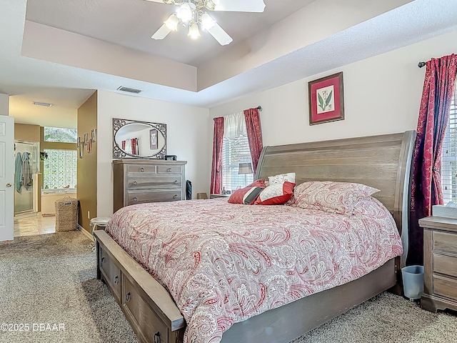 1840 Tara Marie Ln, Port Orange, FL 32128 - carpeted bedroom featuring multiple windows and ceiling fan