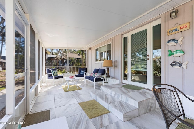 view of sunroom / solarium