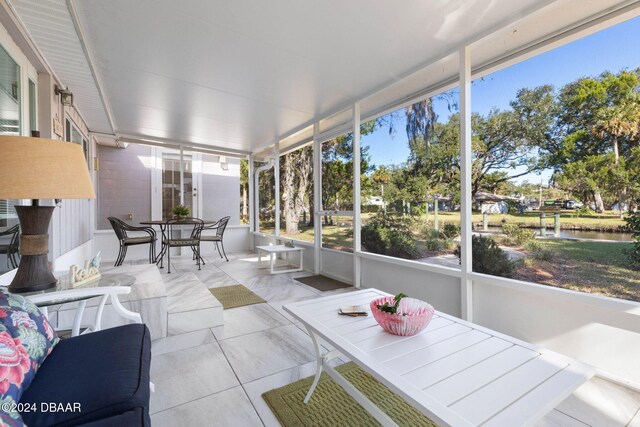 sunroom / solarium with a wealth of natural light