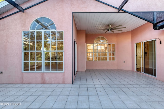 view of patio / terrace with ceiling fan