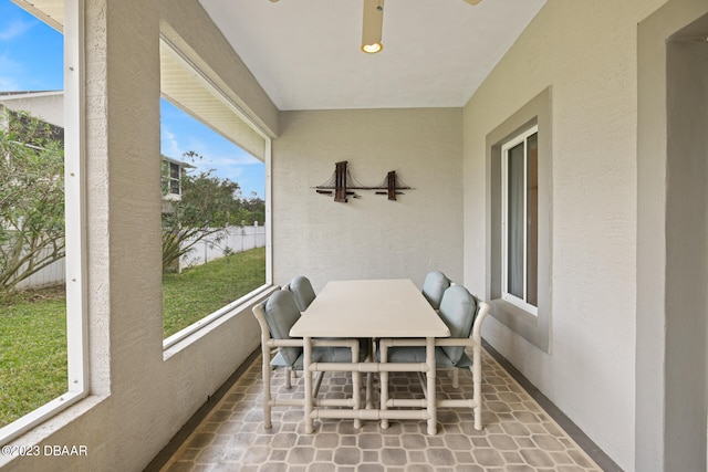 view of sunroom