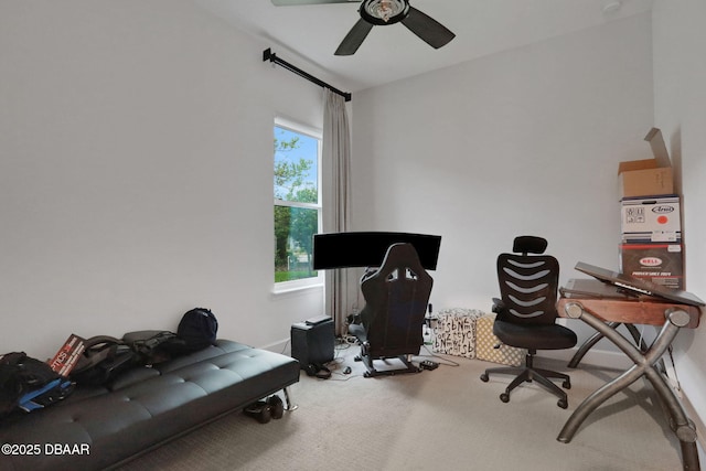 6294 W Fallsgrove Ln, Port Orange, FL 32128 - office space featuring carpet flooring and ceiling fan