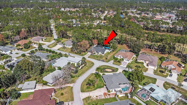 bird's eye view featuring a residential view