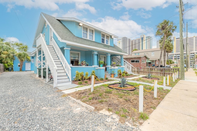 bungalow featuring a porch