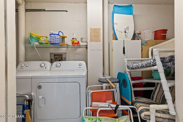 laundry area featuring separate washer and dryer