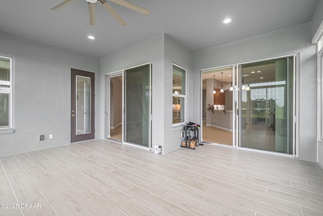 3345 Tesoro Cir, New Smyrna Beach, FL 32168 - wooden deck featuring ceiling fan