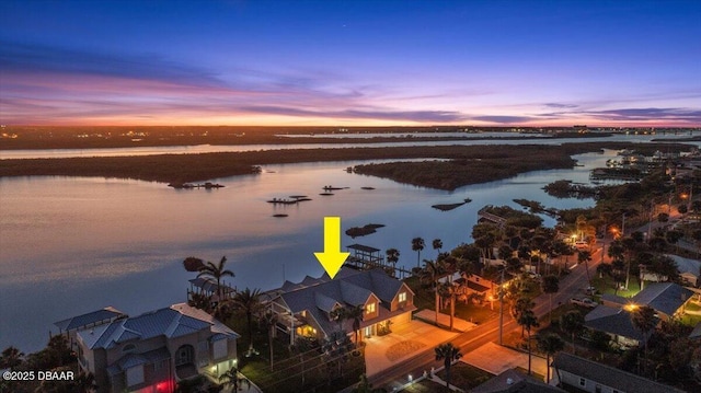 4210 S Peninsula Dr, Port Orange, FL 32127 - aerial view at dusk of a water view