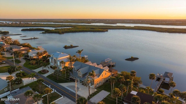 4210 S Peninsula Dr, Port Orange, FL 32127 - aerial view at dusk of a water view