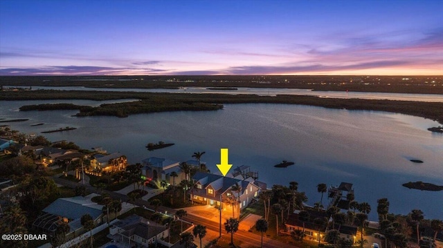 4210 S Peninsula Dr, Port Orange, FL 32127 - aerial view at dusk of a water view