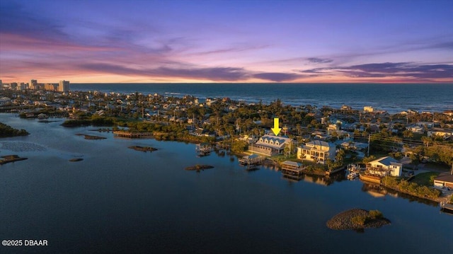 4210 S Peninsula Dr, Port Orange, FL 32127 - aerial view at dusk of a water view