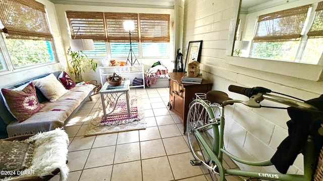 sunroom with plenty of natural light