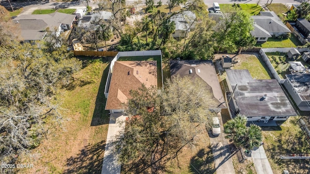 bird's eye view featuring a residential view