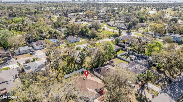 drone / aerial view with a residential view