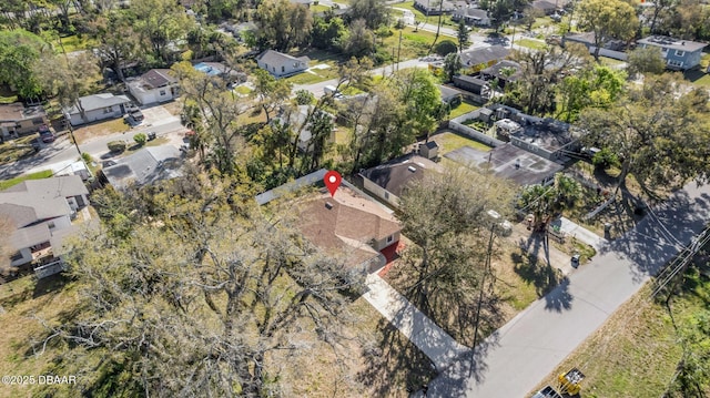 aerial view with a residential view