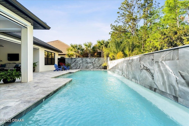 634 Woodbridge Dr, Ormond Beach, FL 32174 - view of swimming pool with a patio and a fenced backyard