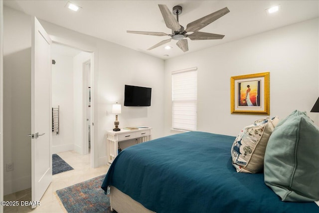 634 Woodbridge Dr, Ormond Beach, FL 32174 - bedroom featuring recessed lighting and ceiling fan