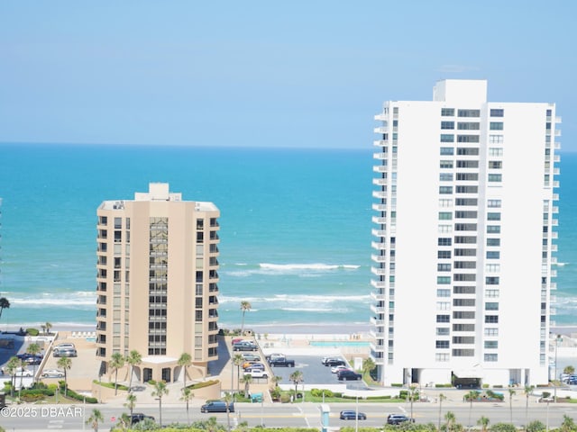 exterior space featuring a water view