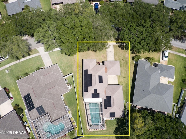 drone / aerial view featuring a residential view