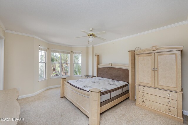 4624 Harbour Village Blvd Unit 4204, Ponce Inlet, FL 32127 - bedroom with light carpet, baseboards, and crown molding