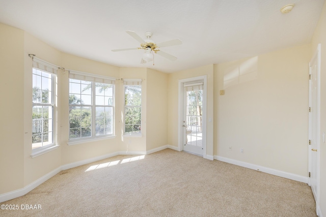 4624 Harbour Village Blvd Unit 4204, Ponce Inlet, FL 32127 - unfurnished room with carpet flooring, baseboards, and a ceiling fan
