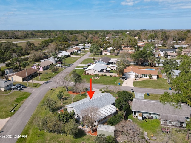 birds eye view of property featuring a residential view