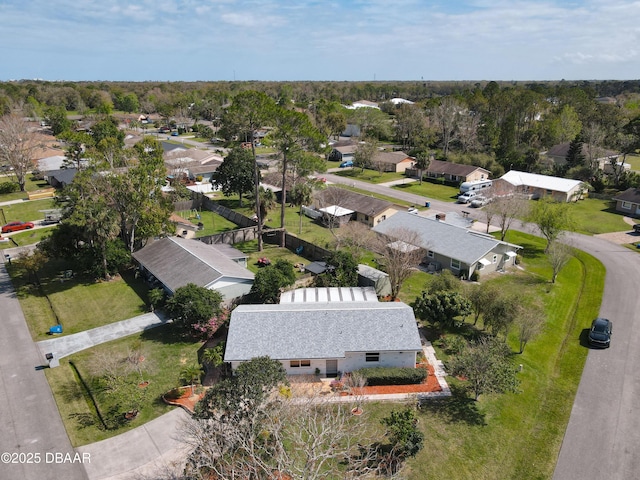 aerial view with a residential view