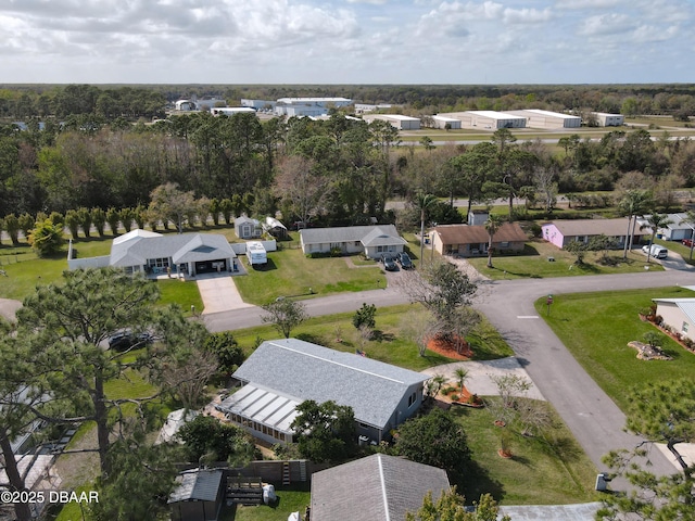 bird's eye view with a residential view