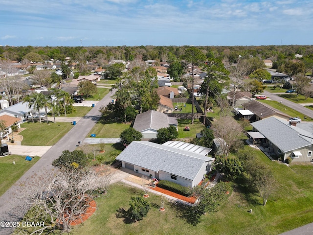 drone / aerial view with a residential view