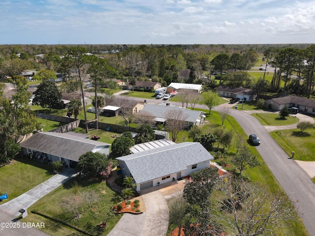 bird's eye view with a residential view