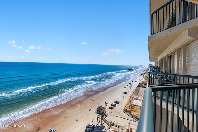 property view of water with a view of the beach