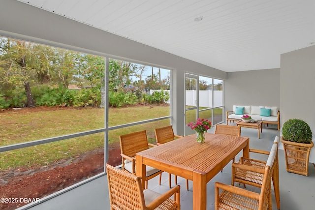 view of sunroom / solarium