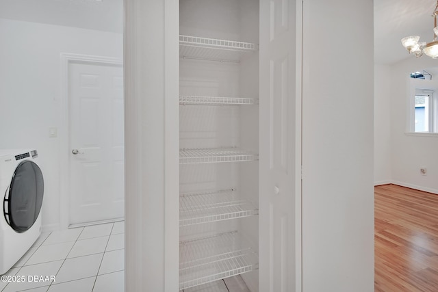interior space with washer / clothes dryer