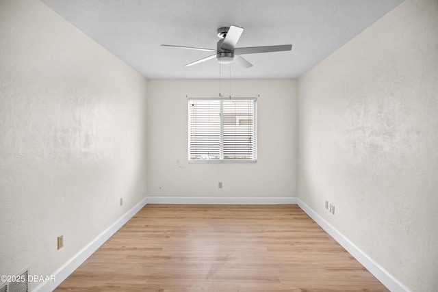 33 Sea Harbor Dr E, Ormond Beach, FL 32176 - spare room with a ceiling fan, light wood-type flooring, and baseboards