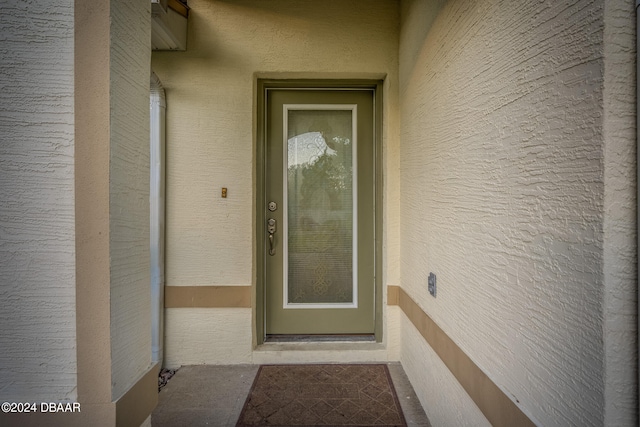 view of doorway to property