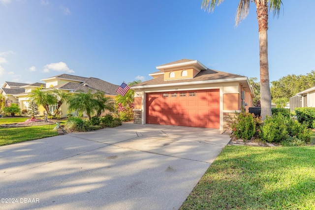 view of front facade with a garage