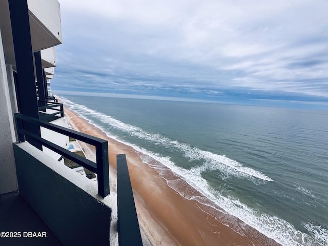 property view of water with a view of the beach