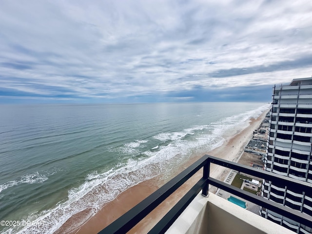 water view featuring a beach view