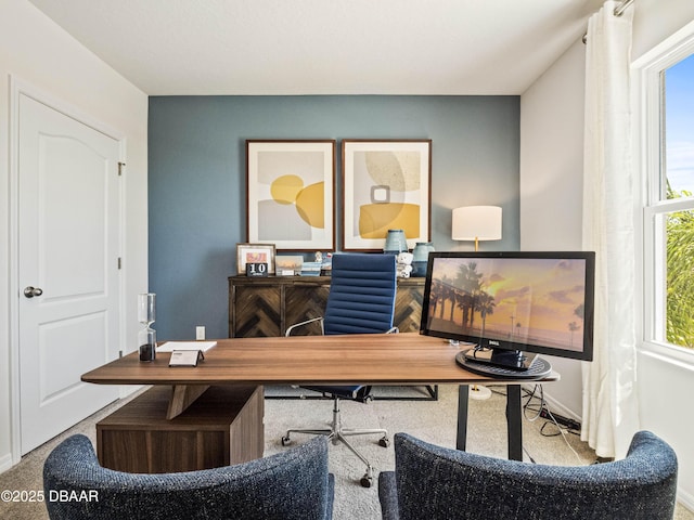 office area with plenty of natural light