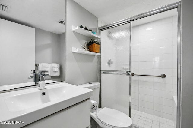 2615 S Atlantic Ave Unit 7H, Daytona Beach, FL 32118 - bathroom featuring a stall shower and vanity