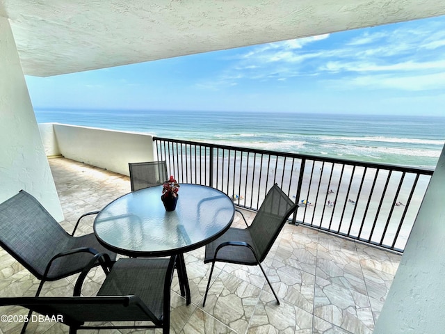 2615 S Atlantic Ave Unit 7H, Daytona Beach, FL 32118 - balcony featuring view of water and beach