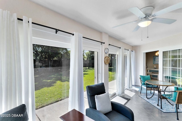 view of sunroom