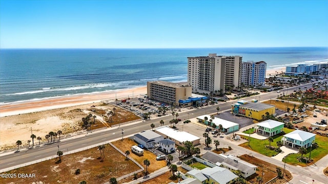 drone / aerial view of unending shoreline