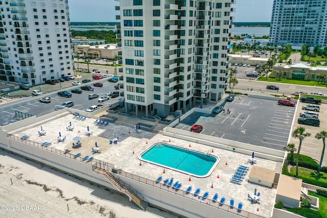 2987 S Atlantic Ave Unit 903, Daytona Beach Shores, FL 32118 - view of urban area with a pool and a large body of water