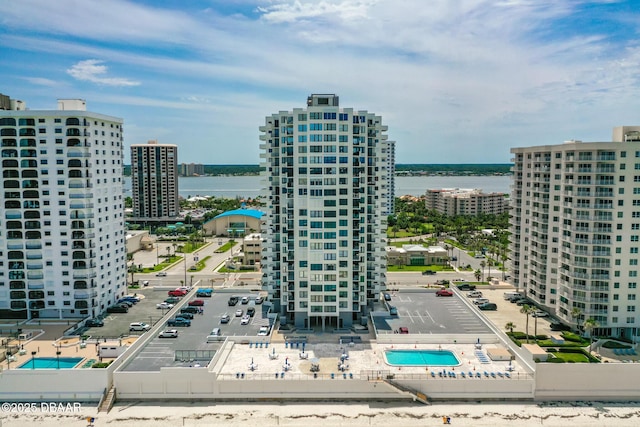 2987 S Atlantic Ave Unit 903, Daytona Beach Shores, FL 32118 - view of building exterior featuring a water view and a city view