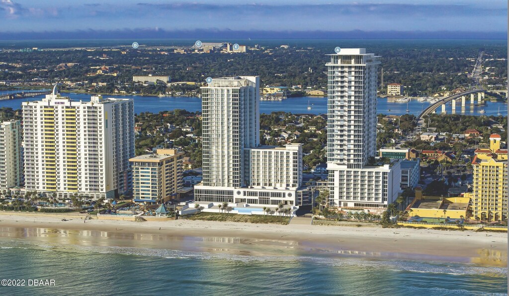 500 N Atlantic Ave Unit 18-A, Daytona Beach, FL 32118 - view of city featuring expansive beach