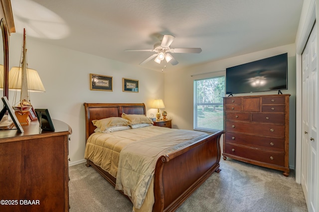 49 Felshire Ln, Palm Coast, FL 32137 - bedroom featuring carpet flooring, a closet, and ceiling fan