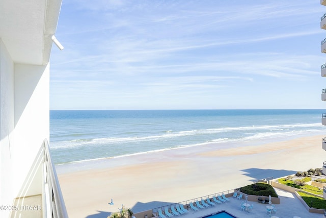 property view of water with a view of the beach